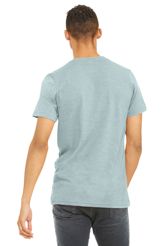 Bella+Canvas Unisex Heather CVC Short Sleeve Tee BC3001CVC Heather Prism Ice Blue
