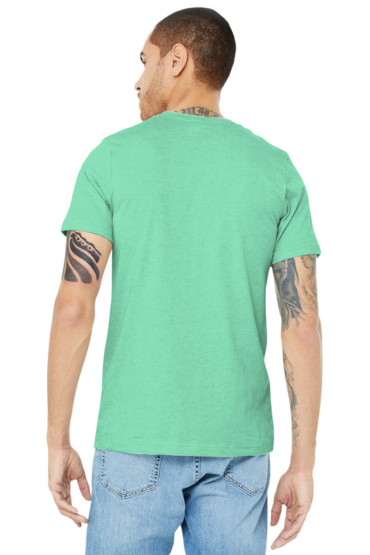 BELLA+CANVAS Unisex Heather CVC Short Sleeve Tee. BC3001CVC Heather Prism Mint