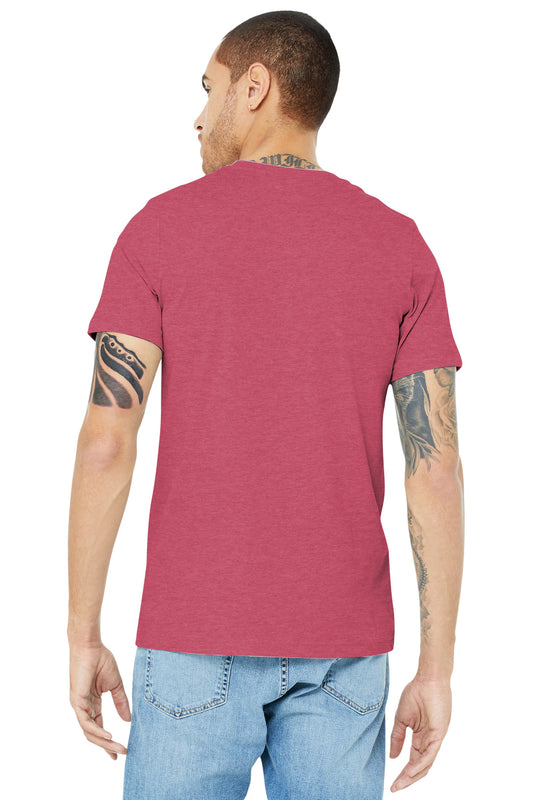 BELLA+CANVAS Unisex Heather CVC Short Sleeve Tee. BC3001CVC Heather Raspberry