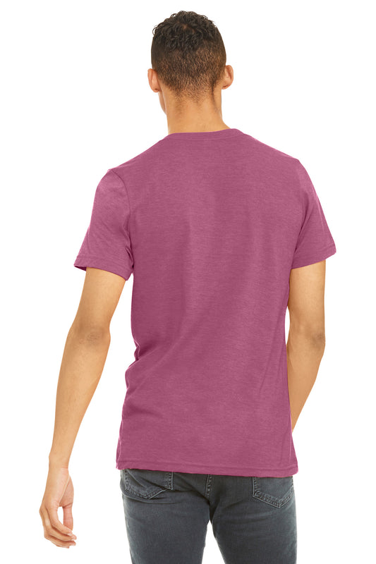 Bella+Canvas Unisex Heather CVC Short Sleeve Tee BC3001CVC Heather Raspberry