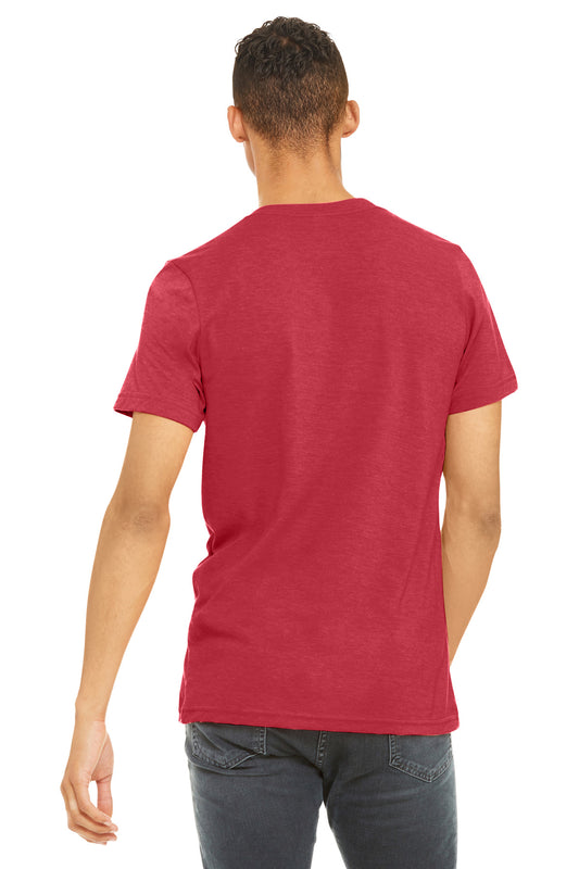 Bella+Canvas Unisex Heather CVC Short Sleeve Tee BC3001CVC Heather Red