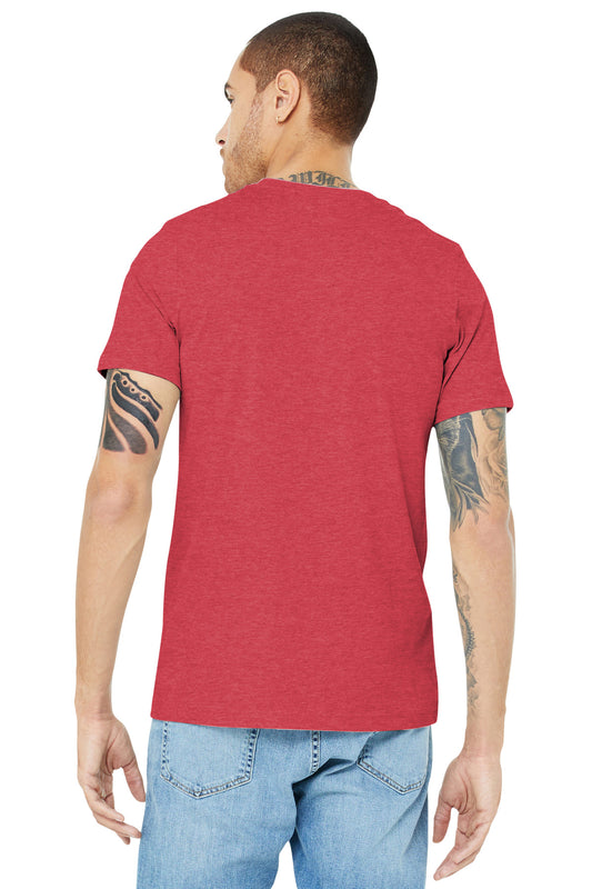 BELLA+CANVAS Unisex Heather CVC Short Sleeve Tee. BC3001CVC Heather Red