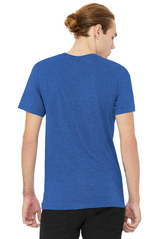BELLA+CANVAS Unisex Heather CVC Short Sleeve Tee. BC3001CVC Heather True Royal
