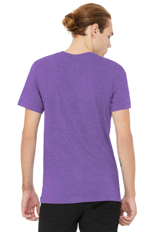 BELLA+CANVAS Unisex Heather CVC Short Sleeve Tee. BC3001CVC Heather Team Purple