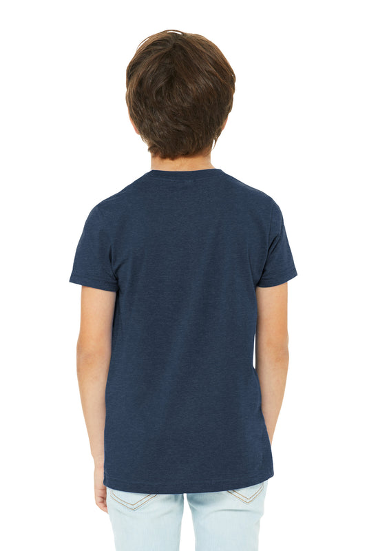 Bella+Canvas Youth Heather CVC Tee BC3001YCVC Heather Navy