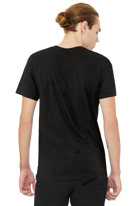Bella+Canvas Unisex Heather CVC V-Neck Tee BC3005CVC Black Heather