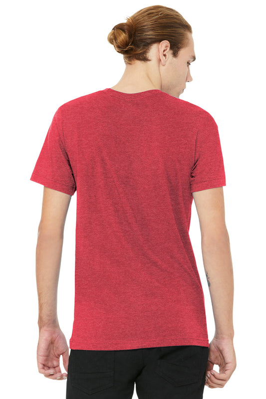 Bella+Canvas Unisex Heather CVC V-Neck Tee BC3005CVC Heather Red