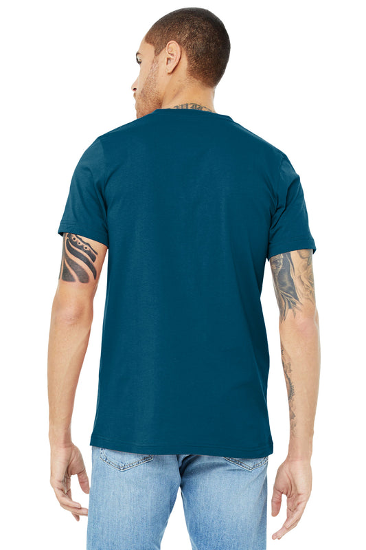 BELLA+CANVAS Unisex Jersey Short Sleeve V-Neck Tee. BC3005 Deep Teal