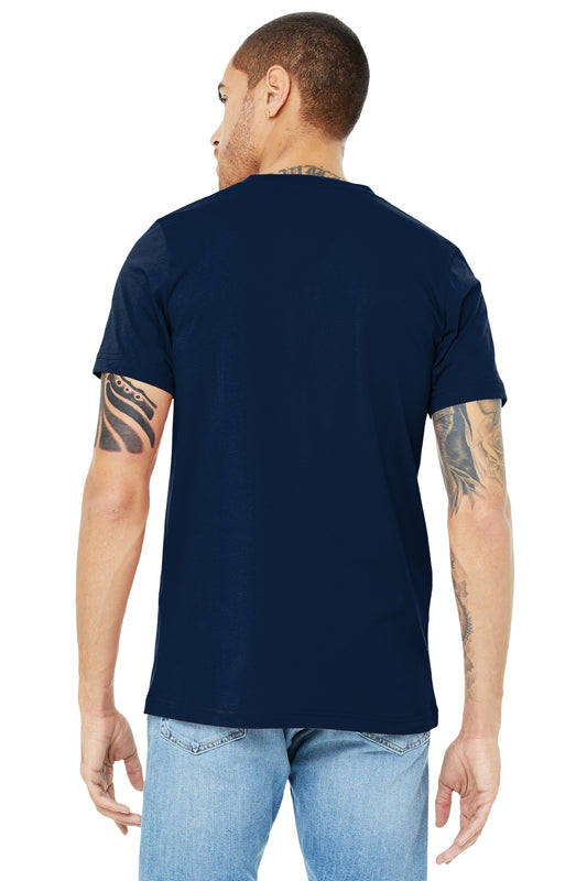 BELLA+CANVAS Unisex Jersey Short Sleeve V-Neck Tee. BC3005 Navy