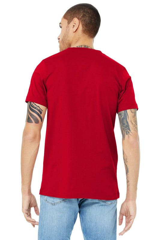 BELLA+CANVAS Unisex Jersey Short Sleeve V-Neck Tee. BC3005 Red