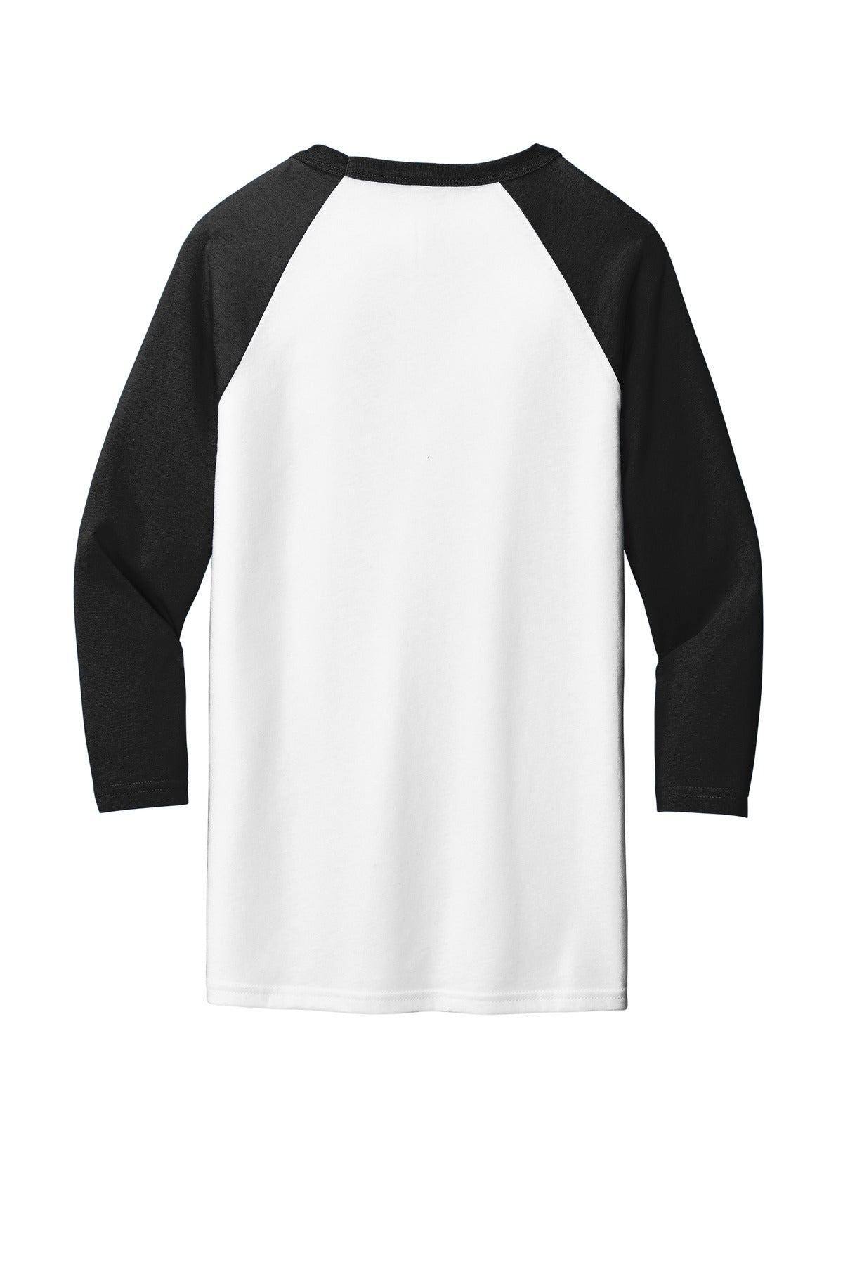 BELLA+CANVAS Unisex 3/4-Sleeve Baseball Tee. BC3200 White/ Black