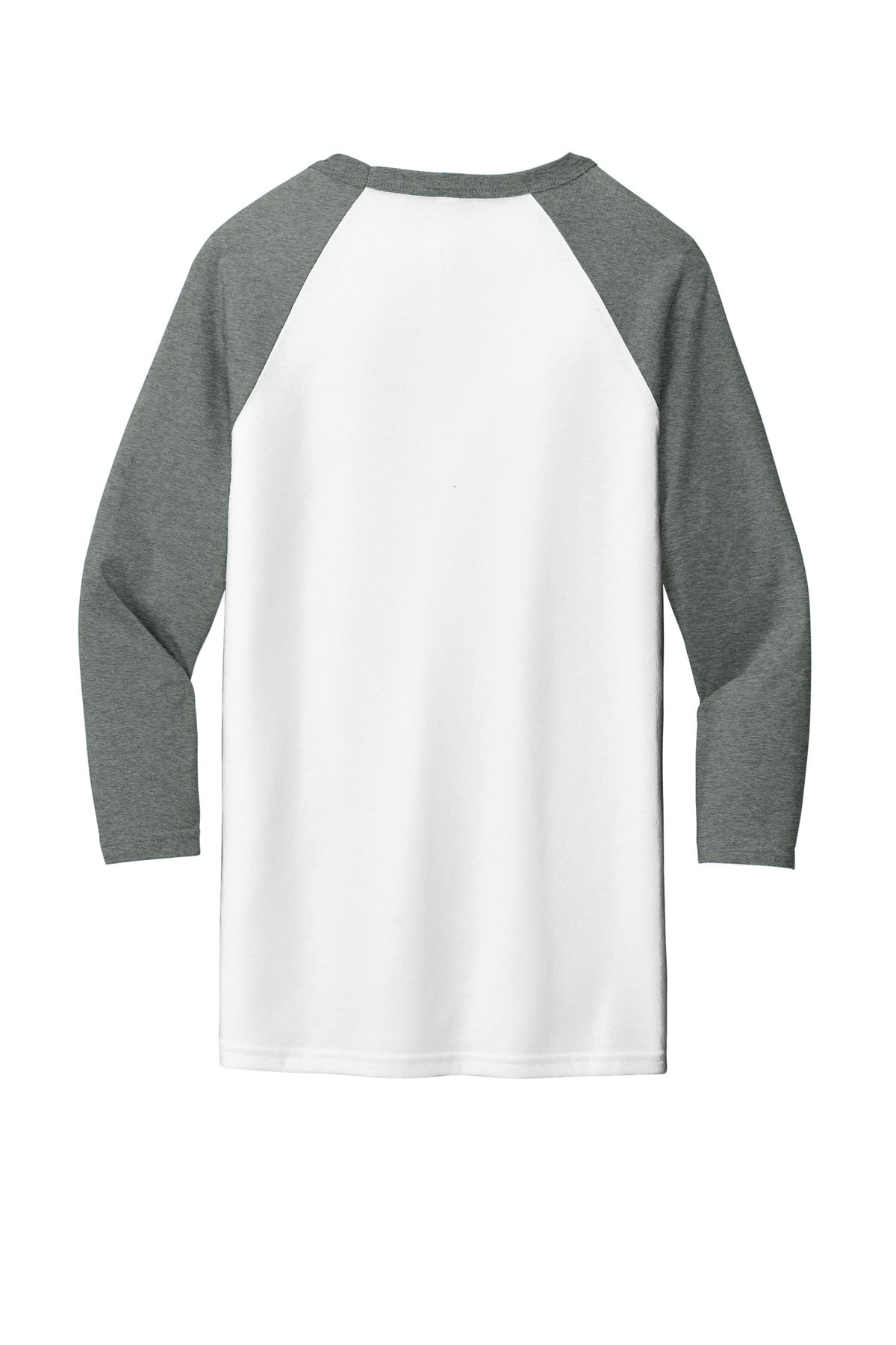 BELLA+CANVAS Unisex 3/4-Sleeve Baseball Tee. BC3200 White/ Deep Heather