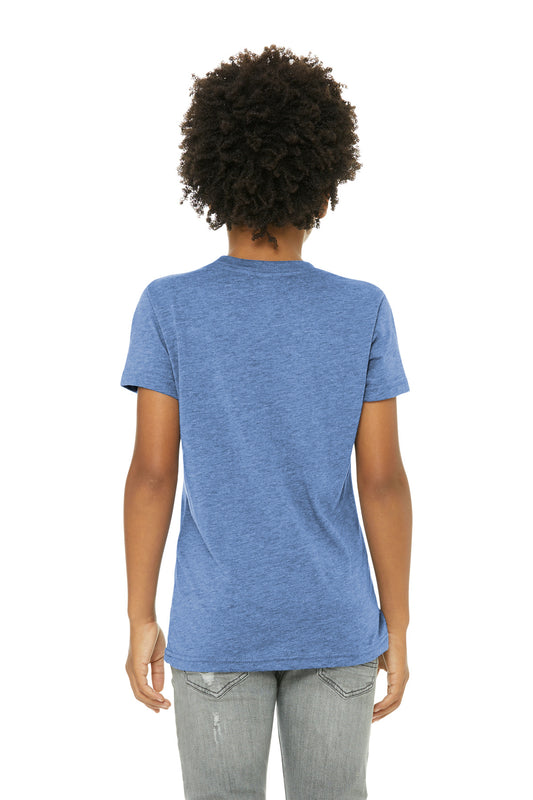 Bella+Canvas Youth Triblend Short Sleeve Tee BC3413Y Blue Triblend