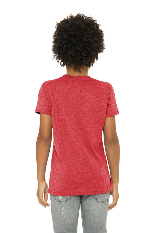 Bella+Canvas Youth Triblend Short Sleeve Tee BC3413Y Red Triblend