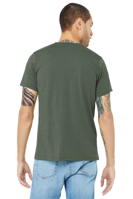 BELLA+CANVAS Unisex Triblend Short Sleeve Tee. BC3413 Military Green Triblend