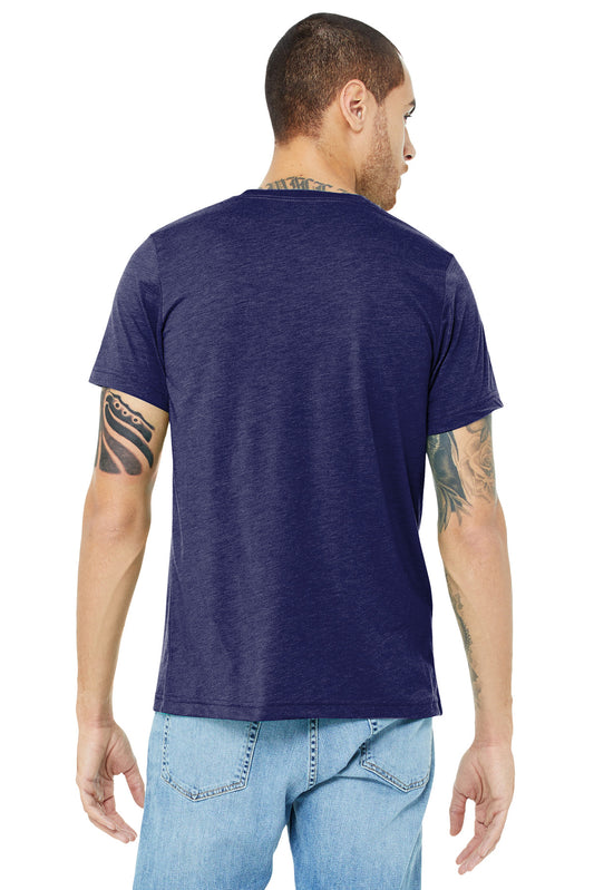 BELLA+CANVAS Unisex Triblend Short Sleeve Tee. BC3413 Navy Triblend