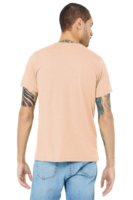 BELLA+CANVAS Unisex Triblend Short Sleeve Tee. BC3413 Peach Triblend