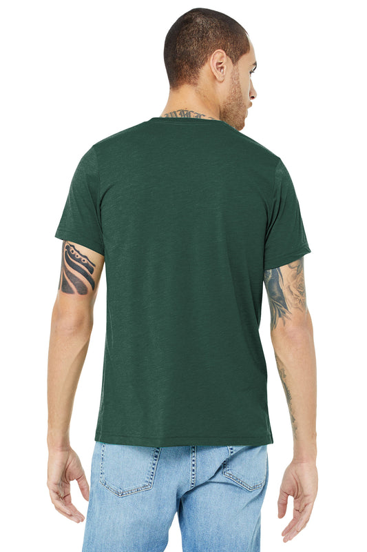 BELLA+CANVAS Unisex Triblend Short Sleeve Tee. BC3413 Solid Forest Triblend