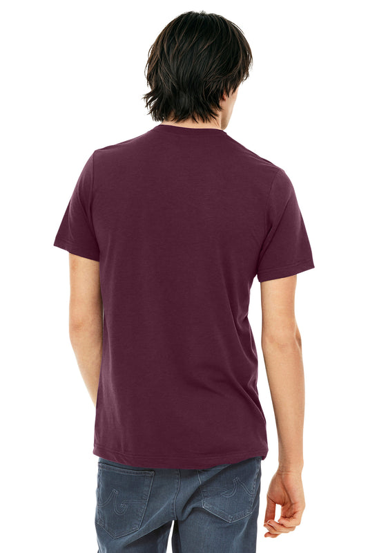 Bella+Canvas Unisex Triblend Short Sleeve Tee BC3413 Solid Maroon Triblend