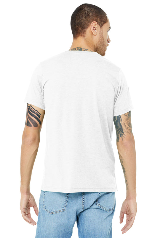 BELLA+CANVAS Unisex Triblend Short Sleeve Tee. BC3413 Solid White Triblend