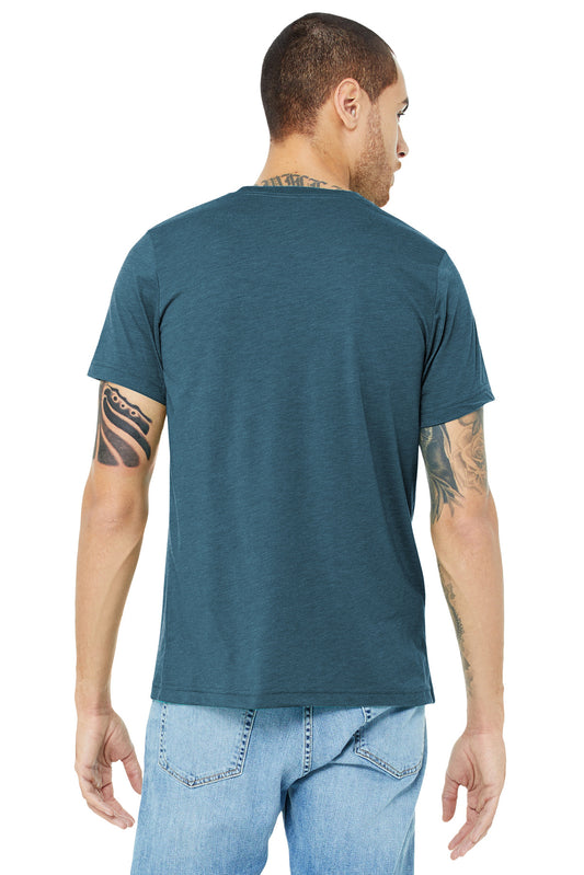 BELLA+CANVAS Unisex Triblend Short Sleeve Tee. BC3413 Steel Blue Triblend