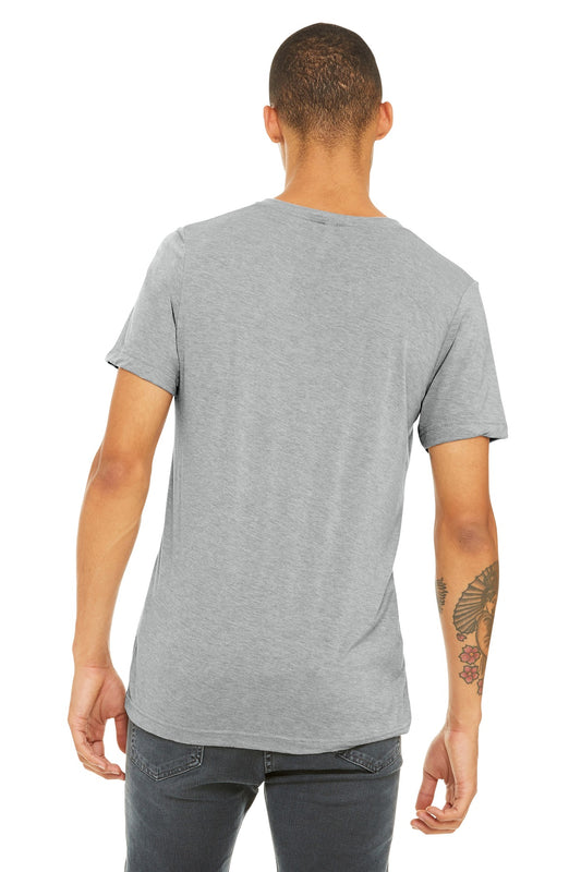 BELLA+CANVAS Unisex Triblend Short Sleeve V-Neck Te. BC3415 Athletic Grey Triblend