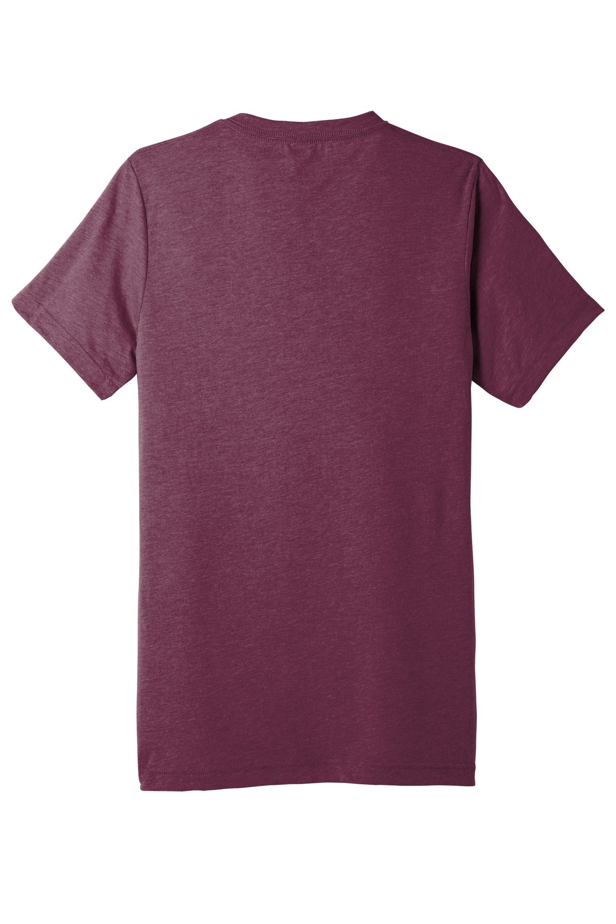 BELLA+CANVAS Unisex Triblend Short Sleeve V-Neck Te. BC3415 Maroon Triblend
