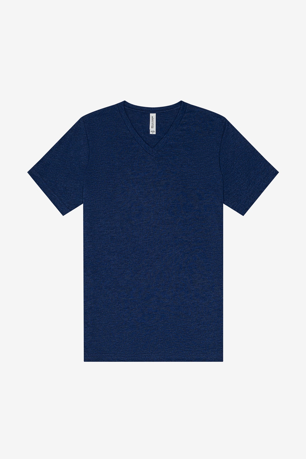 BELLA+CANVAS Unisex Triblend Short Sleeve V-Neck Tee. BC3415 Navy Triblend