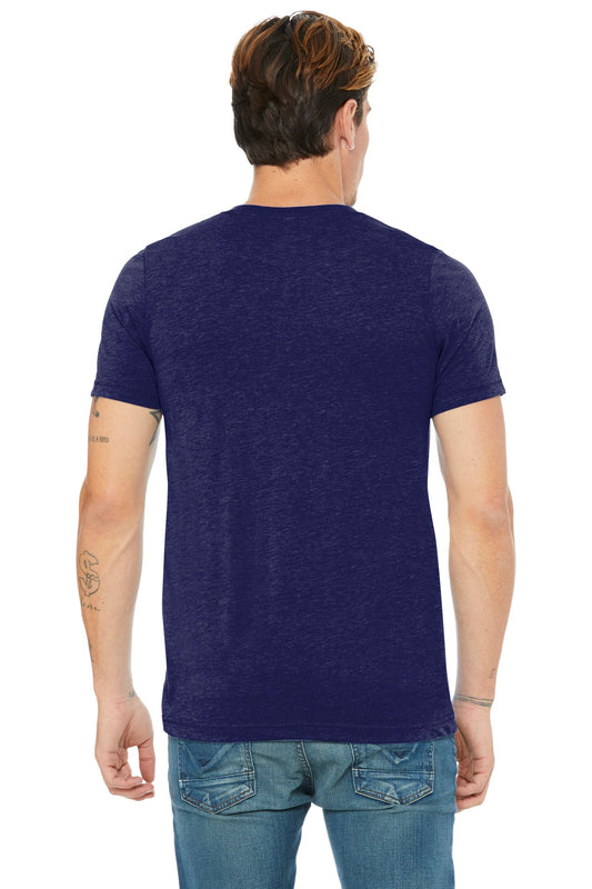 BELLA+CANVAS Unisex Triblend Short Sleeve V-Neck Te. BC3415 Navy Triblend