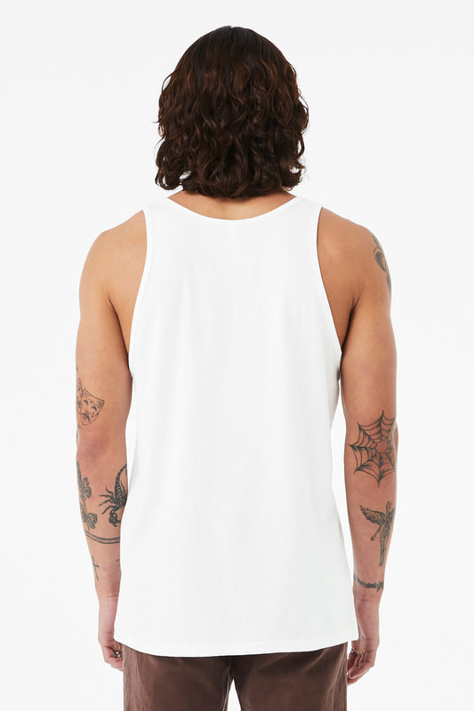 Bella+Canvas Unisex Heather CVC Tank BC3480CVC Solid White Blend