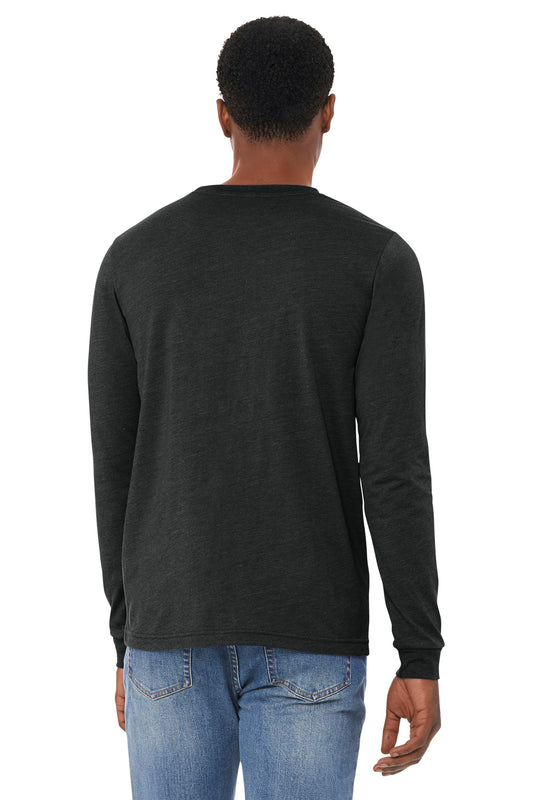 Bella+Canvas Unisex Heather CVC Long Sleeve Tee BC3501CVC Black Heather