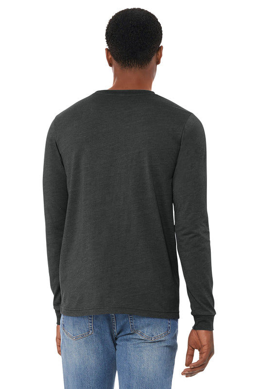 Bella+Canvas Unisex Heather CVC Long Sleeve Tee BC3501CVC Dark Grey Heather