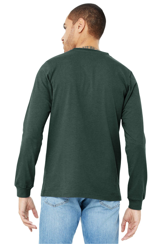 BELLA+CANVAS Unisex Heather CVC Long Sleeve Tee BC3501CVC Heather Forest