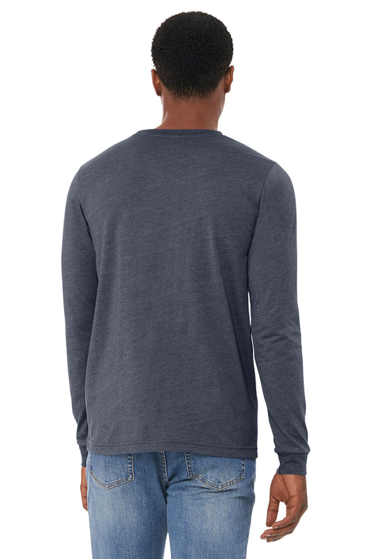 Bella+Canvas Unisex Heather CVC Long Sleeve Tee BC3501CVC Heather Navy