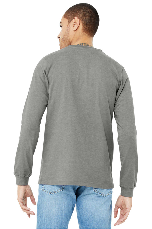 BELLA+CANVAS Unisex Heather CVC Long Sleeve Tee BC3501CVC Heather Stone
