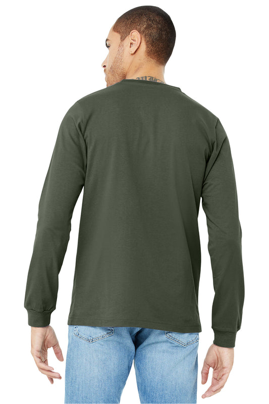 BELLA+CANVAS Unisex Jersey Long Sleeve Tee. BC3501 Military Green