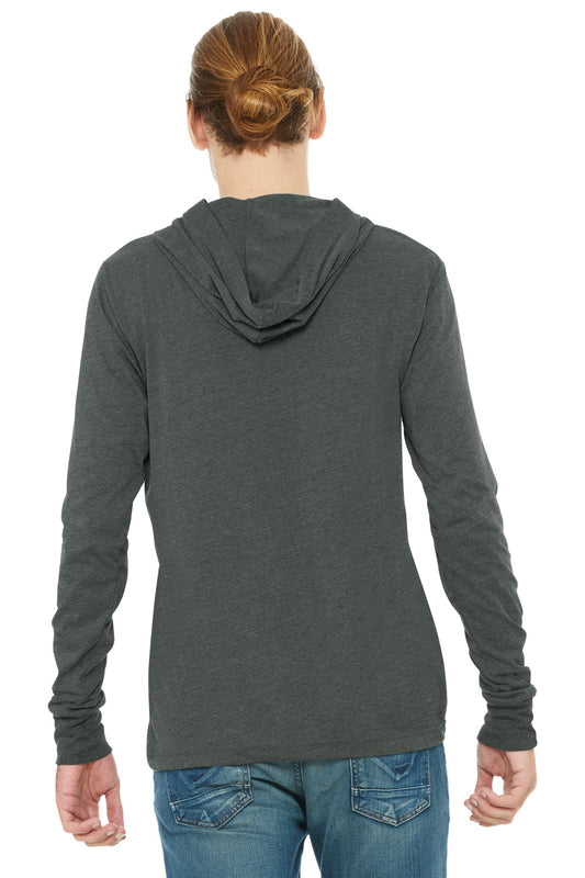 Bella+Canvas Unisex Jersey Long Sleeve Hoodie BC3512 Deep Heather