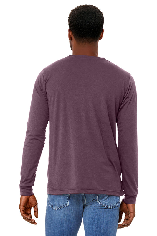 Bella+Canvas Unisex Triblend Long Sleeve Tee BC3513 Maroon Triblend