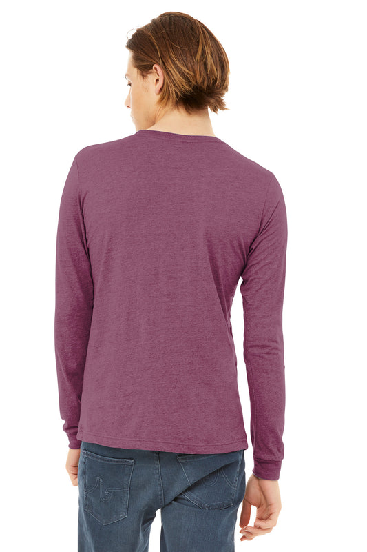 BELLA+CANVAS Unisex Triblend Long Sleeve Tee BC3513 Maroon Triblend