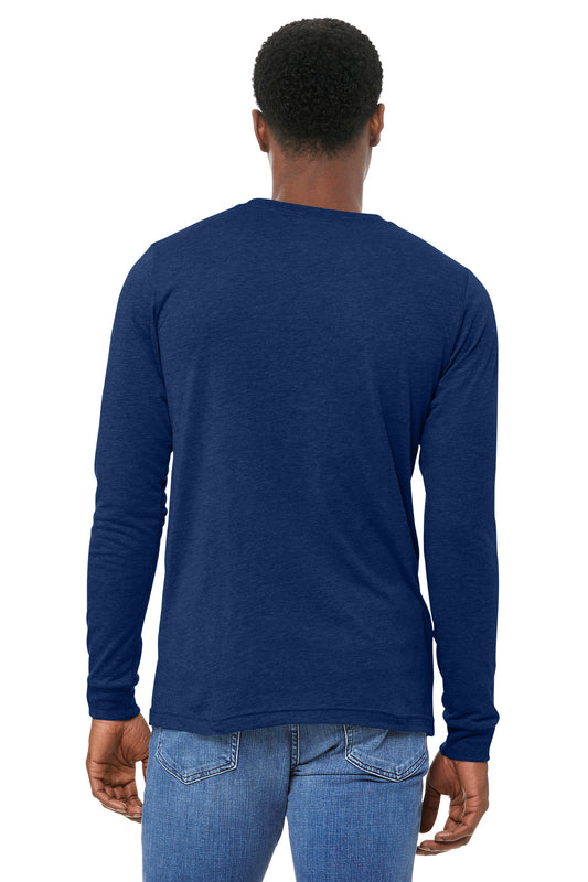 Bella+Canvas Unisex Triblend Long Sleeve Tee BC3513 Navy Triblend