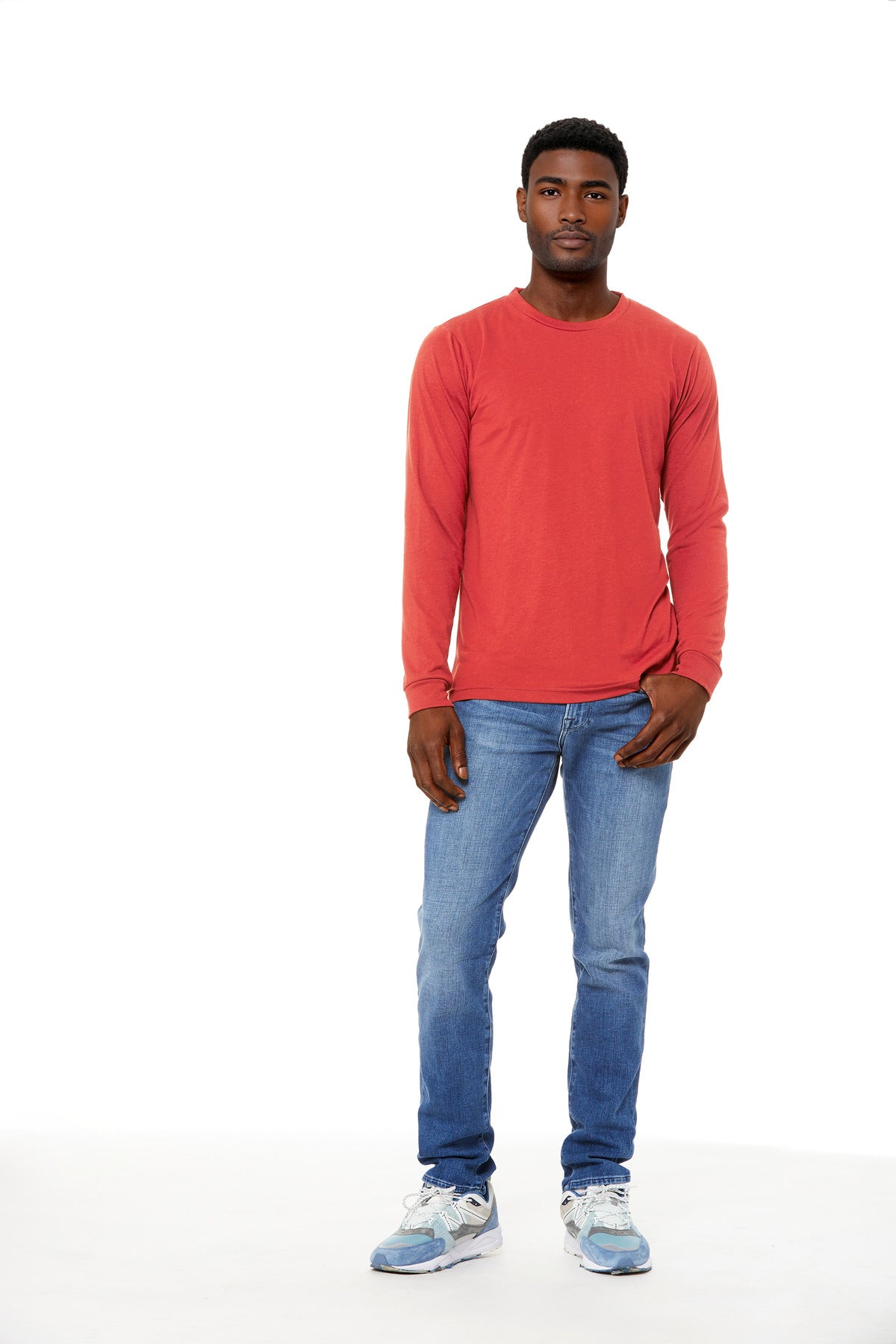 BELLA+CANVAS Unisex Triblend Long Sleeve Tee BC3513 Red Triblend