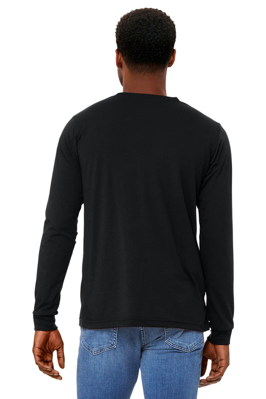 Bella+Canvas Unisex Triblend Long Sleeve Tee BC3513 Solid Black Triblend