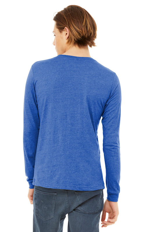 BELLA+CANVAS Unisex Triblend Long Sleeve Tee BC3513 True Royal Triblend
