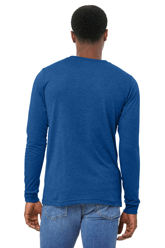 Bella+Canvas Unisex Triblend Long Sleeve Tee BC3513 True Royal Triblend