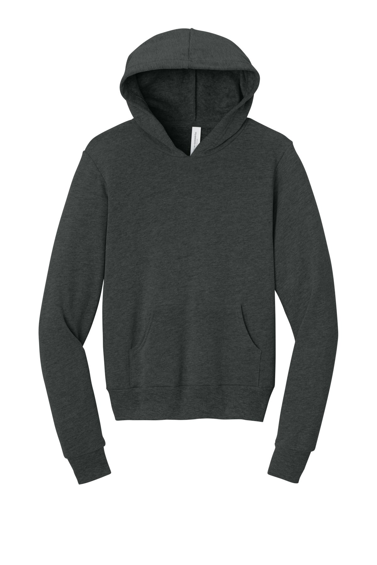 Bella+Canvas Youth Sponge Fleece Pullover Hoodie BC3719Y Dark Grey Heather