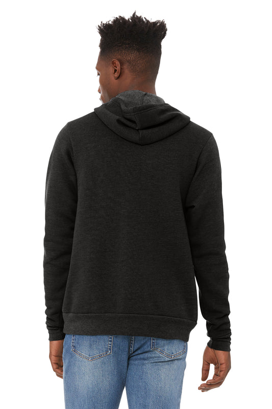 BELLA+CANVAS Unisex Sponge Fleece Pullover Hoodie. BC3719 Black Heather