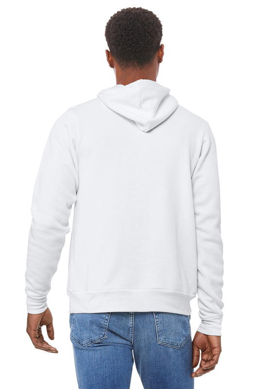 Bella+Canvas Unisex Sponge Fleece Pullover Hoodie BC3719 DTG White