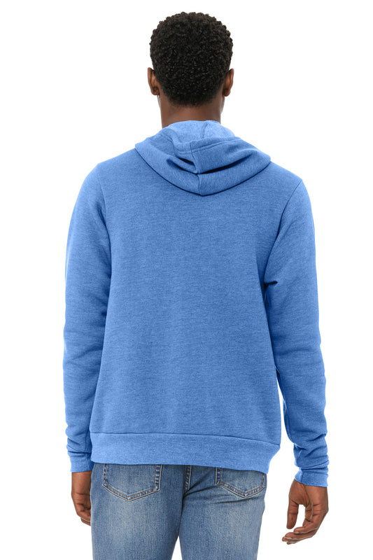 Bella+Canvas Unisex Sponge Fleece Pullover Hoodie BC3719 Heather Columbia Blue