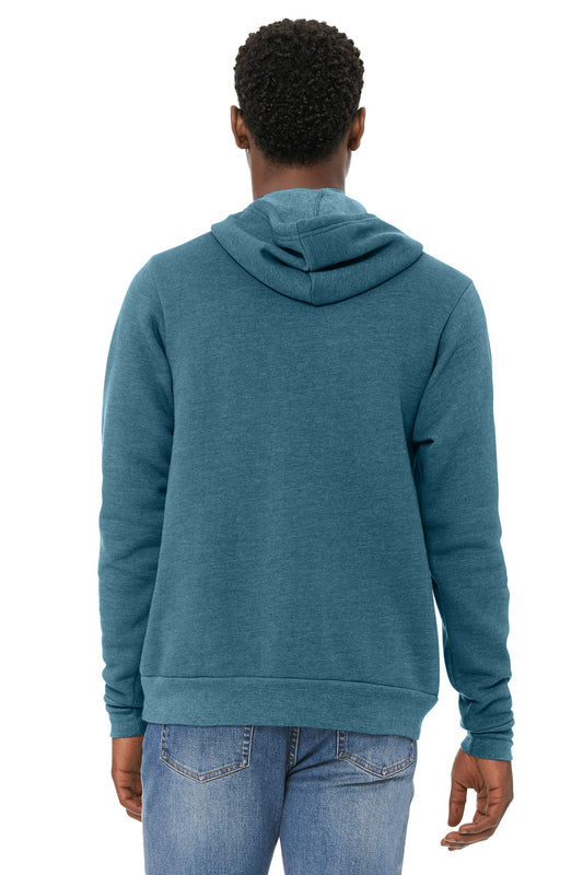 Bella+Canvas Unisex Sponge Fleece Pullover Hoodie BC3719 Heather Deep Teal