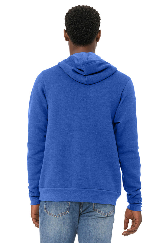 Bella+Canvas Unisex Sponge Fleece Pullover Hoodie BC3719 Heather True Royal